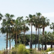 Sur la plage Schweppes, et son bateau