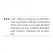 Le festival sans répit